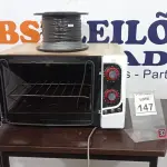 LOTE 147 - 01 FORNO ELÉTRICO E 01 ROLO DE CABO DE AÇO. (NO ESTADO) ATENÇÃO! FAZER A VISITAÇÃO ANTES DE ARREMATAR, NÃO SABEMOS SE FUNCIONA, LEILÃO NÃO TEM GARANTIA E NEM DEVOLUÇÃO, SUJEITO A POSSÍVEIS AVARIAS VISÍVEIS/OCULTAS E/OU AUSÊNCIA DE COMPONENTES.