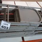 LOTE 403 - 08 CADEIRAS DOBRÁVEIS DE FERRO. (NO ESTADO) ATENÇÃO! FAZER A VISITAÇÃO ANTES DE ARREMATAR, NÃO SABEMOS SE FUNCIONA. LEILÃO NÃO TEM GARANTIA E NEM DEVOLUÇÃO, SUJEITO A POSSÍVEIS AVARIAS VISÍVEIS/OCULTAS E/OU AUSÊNCIA DE COMPONENTES.