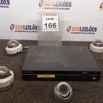 LOTE 166 - 01 DVR E 05 CÂMERAS DE MONITORAMENTO. (NO ESTADO) ATENÇÃO! FAZER A VISITAÇÃO ANTES DE ARREMATAR, NÃO SABEMOS SE FUNCIONA, LEILÃO NÃO TEM GARANTIA E NEM DEVOLUÇÃO, SUJEITO A POSSÍVEIS AVARIAS VISÍVEIS/OCULTAS E/OU AUSÊNCIA DE COMPONENTES