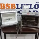 LOTE 130 - 01 MICRO-ONDAS MARCA BRASTEMP E 01 FORNO ELÉTRICO. (NO ESTADO) ATENÇÃO! FAZER A VISITAÇÃO ANTES DE ARREMATAR, NÃO SABEMOS SE FUNCIONA, LEILÃO NÃO TEM GARANTIA E NEM DEVOLUÇÃO, SUJEITO A POSSÍVEIS AVARIAS VISÍVEIS/OCULTAS E/OU AUSÊNCIA DE COMPONENTES.