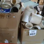 LOTE 437 - 01 LOTE COM GRANDE QUANTIDADE DE CONEXÕES HIDRÁULICAS MEDIDAS DIVERSAS E 01 CATALIZADOR EPÓXI 640ML. (NO ESTADO) ATENÇÃO! FAZER A VISITAÇÃO ANTES DE ARREMATAR, NÃO SABEMOS SE FUNCIONA, LEILÃO NÃO TEM GARANTIA E NEM DEVOLUÇÃO, SUJEITO A POSSÍVEIS AVARIAS VISÍVEIS/OCULTAS E/OU AUSÊNCIA DE COMPONENTES.