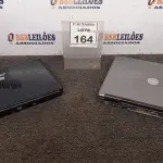 LOTE 164 - 02 NOTEBOOKS COM AVARIAS. (NO ESTADO) ATENÇÃO! FAZER A VISITAÇÃO ANTES DE ARREMATAR, NÃO SABEMOS SE FUNCIONA, LEILÃO NÃO TEM GARANTIA E NEM DEVOLUÇÃO, SUJEITO A POSSÍVEIS AVARIAS VISÍVEIS/OCULTAS E/OU AUSÊNCIA DE COMPONENTES