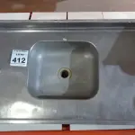 LOTE 412 - 01 PIA EM INOX 1,20X0,59. (NO ESTADO) ATENÇÃO! FAZER A VISITAÇÃO ANTES DE ARREMATAR, NÃO SABEMOS SE FUNCIONA, LEILÃO NÃO TEM GARANTIA E NEM DEVOLUÇÃO, SUJEITO A POSSÍVEIS AVARIAS VISÍVEIS/OCULTAS E/OU AUSÊNCIA DE COMPONENTES.