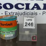 LOTE 246 - 01 LATA DE TINTA ESMALTE DE 3,6L NA COR BRILHANTE AMARELO OURO MARCA SUVINIL. (NO ESTADO) ATENÇÃO! FAZER A VISITAÇÃO ANTES DE ARREMATAR, NÃO SABEMOS SE FUNCIONA. LEILÃO NÃO TEM GARANTIA E NEM DEVOLUÇÃO, SUJEITO A POSSÍVEIS AVARIAS VISÍVEIS/OCULTAS E/OU AUSÊNCIA DE COMPONENTES.