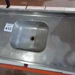 LOTE 412 - 01 PIA EM INOX 1,20X0,59. (NO ESTADO) ATENÇÃO! FAZER A VISITAÇÃO ANTES DE ARREMATAR, NÃO SABEMOS SE FUNCIONA, LEILÃO NÃO TEM GARANTIA E NEM DEVOLUÇÃO, SUJEITO A POSSÍVEIS AVARIAS VISÍVEIS/OCULTAS E/OU AUSÊNCIA DE COMPONENTES.