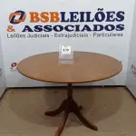 LOTE 079 - 01 MESA DE COZINHA EM MADEIRA REDONDA. (NO ESTADO EM QUE SE ENCONTRA. SUJEITO A AVARIAS OCULTAS/VISÍVEIS.) AV9637R