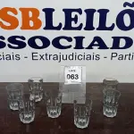 LOTE 063 - 07 COPOS DE VIDRO. (NO ESTADO EM QUE SE ENCONTRA. SUJEITO A AVARIAS OCULTAS/VISÍVEIS.)
