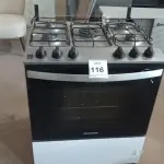 LOTE 116 - 01 FOGÃO 5 BOCAS BRASTEMP BIVOLTS. (NO ESTADO EM QUE SE ENCONTRA. SUJEITO A AVARIAS OCULTAS/VISÍVEIS.) AV9842G