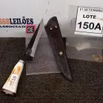 LOTE 150 - 01 FACA ARTESANAL  JUSTICEIRO AÇO CARBONO E CABO DE MADEIRA 39CM. (NO ESTADO) ATENÇÃO! FAZER A VISITAÇÃO ANTES DE ARREMATAR, NÃO SABEMOS SE FUNCIONA, LEILÃO NÃO TEM GARANTIA E NEM DEVOLUÇÃO, SUJEITO A POSSÍVEIS AVARIAS VISÍVEIS/OCULTAS E/OU AUSÊNCIA DE COMPONENTES.
