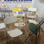 LOTE 386 - 11 CADEIRAS DE FERRO DOBRÁVEL. (NO ESTADO) ATENÇÃO! FAZER A VISITAÇÃO ANTES DE ARREMATAR, NÃO SABEMOS SE FUNCIONA, LEILÃO NÃO TEM GARANTIA E NEM DEVOLUÇÃO, SUJEITO A POSSÍVEIS AVARIAS VISÍVEIS/OCULTAS E/OU AUSÊNCIA DE COMPONENTES.