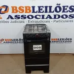 LOTE 008 - 01 FOGÃO ESMALTEC IDEAL POP 4 BOCAS AUTOMÁTICO - PRETO - BIVOLT (NO ESTADO, NÃO SABEMOS SE FUNCIONA. LEILÃO NÃO TEM GARANTIA E NEM DEVOLUÇÃO, SUJEITO A POSSÍVEIS AVARIAS VISÍVEIS/OCULTAS E/OU AUSÊNCIA DE COMPONENTES)