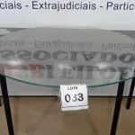 LOTE 033 - 01 VIDRO REDONDO 92CM 0,5MM. (NO ESTADO EM QUE SE ENCONTRA. SUJEITO A AVARIAS OCULTAS/VISÍVEIS.)