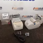 LOTE 011 - 02 IMPRESSORAS DE CUPOM. (NO ESTADO) ATENÇÃO! FAZER A VISITAÇÃO ANTES DE ARREMATAR, NÃO SABEMOS SE FUNCIONA, LEILÃO NÃO TEM GARANTIA E NEM DEVOLUÇÃO, SUJEITO A POSSÍVEIS AVARIAS VISÍVEIS/OCULTAS E/OU AUSÊNCIA DE COMPONENTES.
