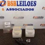 LOTE 011 - 02 IMPRESSORAS DE CUPOM. (NO ESTADO) ATENÇÃO! FAZER A VISITAÇÃO ANTES DE ARREMATAR, NÃO SABEMOS SE FUNCIONA, LEILÃO NÃO TEM GARANTIA E NEM DEVOLUÇÃO, SUJEITO A POSSÍVEIS AVARIAS VISÍVEIS/OCULTAS E/OU AUSÊNCIA DE COMPONENTES.