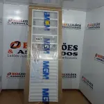 LOTE 097 - 01 PORTA DE AÇO LAMINADA MISTA HORIZONTAL 215X75CM MINAS SUL MGM BRANCO (NO ESTADO, NÃO SABEMOS SE FUNCIONA. LEILÃO NÃO TEM GARANTIA E NEM DEVOLUÇÃO, SUJEITO A POSSÍVEIS AVARIAS VISÍVEIS/OCULTAS E/OU AUSÊNCIA DE COMPONENTES)