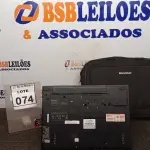 LOTE 074 - 01 NOTEBOOK MARCA LENOVO COM BOLSA. (NO ESTADO) ATENÇÃO! FAZER A VISITAÇÃO ANTES DE ARREMATAR, NÃO SABEMOS SE FUNCIONA, LEILÃO NÃO TEM GARANTIA E NEM DEVOLUÇÃO, SUJEITO A POSSÍVEIS AVARIAS VISÍVEIS/OCULTAS E/OU AUSÊNCIA DE COMPONENTES.