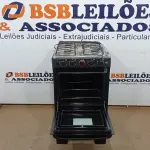 LOTE 008 - 01 FOGÃO ESMALTEC IDEAL POP 4 BOCAS AUTOMÁTICO - PRETO - BIVOLT (NO ESTADO, NÃO SABEMOS SE FUNCIONA. LEILÃO NÃO TEM GARANTIA E NEM DEVOLUÇÃO, SUJEITO A POSSÍVEIS AVARIAS VISÍVEIS/OCULTAS E/OU AUSÊNCIA DE COMPONENTES)