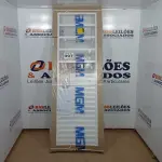 LOTE 097 - 01 PORTA DE AÇO LAMINADA MISTA HORIZONTAL 215X75CM MINAS SUL MGM BRANCO (NO ESTADO, NÃO SABEMOS SE FUNCIONA. LEILÃO NÃO TEM GARANTIA E NEM DEVOLUÇÃO, SUJEITO A POSSÍVEIS AVARIAS VISÍVEIS/OCULTAS E/OU AUSÊNCIA DE COMPONENTES)