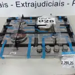 LOTE 028 - 01 COOKTOP 4 BOCAS BRASTEMP GOURMAND INOX COM DUPLACHAMA E TREMPE COM FERRO FUNDIDO - BDK60DR - 220 VOLTS (NO ESTADO, NÃO SABEMOS SE FUNCIONA. LEILÃO NÃO TEM GARANTIA E NEM DEVOLUÇÃO, SUJEITO A POSSÍVEIS AVARIAS VISÍVEIS/OCULTAS E/OU AUSÊNCIA DE COMPONENTES)