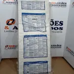 LOTE 060 - 01  PORTA DE MADEIRA 210X80CM ESPESSURA 3,5CM MSO EUCATEX (NO ESTADO, NÃO SABEMOS SE FUNCIONA. LEILÃO NÃO TEM GARANTIA E NEM DEVOLUÇÃO, SUJEITO A POSSÍVEIS AVARIAS VISÍVEIS/OCULTAS E/OU AUSÊNCIA DE COMPONENTES)