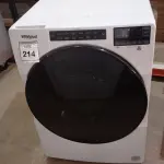 LOTE 214 - 01 MÁQUINA DE LAVAR ROUPAS WHIRLPOOL 110V. (NO ESTADO EM QUE SE ENCONTRA. SUJEITO A AVARIAS OCULTAS/VISÍVEIS.) BJ7237V