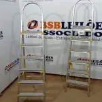 LOTE 166 - 02 ESCADAS DE ALUMÍNIO DOBRÁVEL. (NO ESTADO) ATENÇÃO! FAZER A VISITAÇÃO ANTES DE ARREMATAR, NÃO SABEMOS SE FUNCIONA, LEILÃO NÃO TEM GARANTIA E NEM DEVOLUÇÃO, SUJEITO A POSSÍVEIS AVARIAS VISÍVEIS/OCULTAS E/OU AUSÊNCIA DE COMPONENTES.