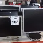 09 MONITORES LCD DE MARCAS E MODELOS DIVERSOS. (NO ESTADO) ATENÇÃO! FAZER A VISITAÇÃO ANTES DE ARREMATAR, NÃO SABEMOS SE FUNCIONA, LEILÃO NÃO TEM GARANTIA E NEM DEVOLUÇÃO, SUJEITO A POSSÍVEIS AVARIAS VISÍVEIS/OCULTAS E/OU AUSÊNCIA DE COMPONENTES.