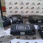 05 RELÓGIOS DE PONTO MARCAS DIMEP E IDDATA. (NO ESTADO) ATENÇÃO! FAZER A VISITAÇÃO ANTES DE ARREMATAR, NÃO SABEMOS SE FUNCIONA, LEILÃO NÃO TEM GARANTIA E NEM DEVOLUÇÃO, SUJEITO A POSSÍVEIS AVARIAS VISÍVEIS/OCULTAS E/OU AUSÊNCIA DE COMPONENTES.