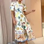 01 LOTE COM DOIS VESTIDOS ELEGANTE. VESTIDO DE GOLA REDONDA COM ESTAMPA DE FRUTAS, TECIDO POLIÉSTER, TAMANHO S (APARENTEMENTE G,VESTIDO FEMININO DE VERÃO COM ALÇAS FINAS, DECOTE PROFUNDO E DECOTE PROFUNDO, ESTILO FESTA,VESTIDO PARA CRIANÇA  MANGA CURTA  COM LAÇO EM  POLIÉSTER 130 CENTIMETROS,TODOS NOVOS SEM USO. (NO ESTADO) ATENÇÃO! FAZER A VISITAÇÃO ANTES DE ARREMATAR, NÃO SABEMOS SE FUNCIONA, LEILÃO NÃO TEM GARANTIA E NEM DEVOLUÇÃO, SUJEITO A POSSÍVEIS AVARIAS VISÍVEIS/OCULTAS E/OU AUSÊNCIA DE COMPONENTES.