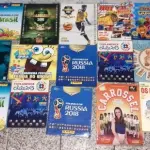 01 LOTE COM COLEÇÃO DE 87 ÁLBUNS COLEÇAO PARTICULAR DE COLECIONADOR QUE PAROU DE COLECIONAR COM APROXIMADAMENTE FIGURINHAS, E MAIS APROXIMADAMENTE TRÊS MIL FIGURINHAS. (NO ESTADO) ATENÇÃO! FAZER A VISITAÇÃO ANTES DE ARREMATAR, NÃO SABEMOS SE FUNCIONA, LEILÃO NÃO TEM GARANTIA E NEM DEVOLUÇÃO, SUJEITO A POSSÍVEIS AVARIAS VISÍVEIS/OCULTAS E/OU AUSÊNCIA DE COMPONENTES.