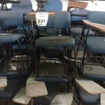 15 CADEIRAS UNIVERSITÁRIA. (NO ESTADO) ATENÇÃO! FAZER A VISITAÇÃO ANTES DE ARREMATAR, NÃO SABEMOS SE FUNCIONA, LEILÃO NÃO TEM GARANTIA E NEM DEVOLUÇÃO, SUJEITO A POSSÍVEIS AVARIAS VISÍVEIS/OCULTAS E/OU AUSÊNCIA DE COMPONENTES.