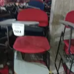 14 CADEIRAS UNIVERSITÁRIAS. (NO ESTADO) ATENÇÃO! FAZER A VISITAÇÃO ANTES DE ARREMATAR, NÃO SABEMOS SE FUNCIONA, LEILÃO NÃO TEM GARANTIA E NEM DEVOLUÇÃO, SUJEITO A POSSÍVEIS AVARIAS VISÍVEIS/OCULTAS E/OU AUSÊNCIA DE COMPONENTES.