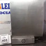 01 CAFETEIRA INDUSTRIAL EM INOX MARCA MARCHESONI. (NO ESTADO) ATENÇÃO! FAZER A VISITAÇÃO ANTES DE ARREMATAR, NÃO SABEMOS SE FUNCIONA, LEILÃO NÃO TEM GARANTIA E NEM DEVOLUÇÃO, SUJEITO A POSSÍVEIS AVARIAS VISÍVEIS/OCULTAS E/OU AUSÊNCIA DE COMPONENTES.