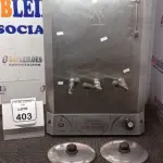 01 CAFETEIRA INDUSTRIAL EM INOX MARCA MARCHESONI. (NO ESTADO) ATENÇÃO! FAZER A VISITAÇÃO ANTES DE ARREMATAR, NÃO SABEMOS SE FUNCIONA, LEILÃO NÃO TEM GARANTIA E NEM DEVOLUÇÃO, SUJEITO A POSSÍVEIS AVARIAS VISÍVEIS/OCULTAS E/OU AUSÊNCIA DE COMPONENTES.