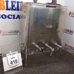 01 CAFETEIRA INDUSTRIAL EM INOX. (NO ESTADO) ATENÇÃO! FAZER A VISITAÇÃO ANTES DE ARREMATAR, NÃO SABEMOS SE FUNCIONA, LEILÃO NÃO TEM GARANTIA E NEM DEVOLUÇÃO, SUJEITO A POSSÍVEIS AVARIAS VISÍVEIS/OCULTAS E/OU AUSÊNCIA DE COMPONENTES.