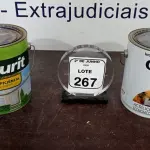 01 LATA DE TINTA ACRÍLICA STANDARD FOSCO 3,6L INTERIOR/EXTERIOR MARCA GLASURIT E 01 LATA DE TINTA ACRÍLICA FOSCO CAMURÇA 3,6L INTERIOR/EXTERIOR MARCA GLASURIT. (NO ESTADO) ATENÇÃO! FAZER A VISITAÇÃO ANTES DE ARREMATAR, NÃO SABEMOS SE FUNCIONA, LEILÃO NÃO TEM GARANTIA E NEM DEVOLUÇÃO, SUJEITO A POSSÍVEIS AVARIAS VISÍVEIS/OCULTAS E/OU AUSÊNCIA DE COMPONENTES.