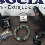 01 CHAVE CATRACA COM JOGO DE SOQUETES E 01 MÁQUINA DE ALTA PRESSÃO COM ACESSÓRIOS SEM BATERIA. (NO ESTADO) ATENÇÃO! FAZER A VISITAÇÃO ANTES DE ARREMATAR, NÃO SABEMOS SE FUNCIONA, LEILÃO NÃO TEM GARANTIA E NEM DEVOLUÇÃO, SUJEITO A POSSÍVEIS AVARIAS VISÍVEIS/OCULTAS E/OU AUSÊNCIA DE COMPONENTES.
