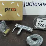 01 TORNEIRA MISTURADOR MARCA PRIZI COM ACESSÓRIOS. (NO ESTADO) ATENÇÃO! FAZER A VISITAÇÃO ANTES DE ARREMATAR, NÃO SABEMOS SE FUNCIONA, LEILÃO NÃO TEM GARANTIA E NEM DEVOLUÇÃO, SUJEITO A POSSÍVEIS AVARIAS VISÍVEIS/OCULTAS E/OU AUSÊNCIA DE COMPONENTES.