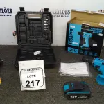 01 FURADEIRA 220V MARCA TSSAPER E 01 PARAFUSADEIRA INCOMPLETO COM JOGO DE BITS E CASE MARCA WAP. (NO ESTADO) ATENÇÃO! FAZER A VISITAÇÃO ANTES DE ARREMATAR, NÃO SABEMOS SE FUNCIONA, LEILÃO NÃO TEM GARANTIA E NEM DEVOLUÇÃO, SUJEITO A POSSÍVEIS AVARIAS VISÍVEIS/OCULTAS E/OU AUSÊNCIA DE COMPONENTES.