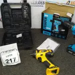 01 FURADEIRA 220V MARCA TSSAPER E 01 PARAFUSADEIRA INCOMPLETO COM JOGO DE BITS E CASE MARCA WAP. (NO ESTADO) ATENÇÃO! FAZER A VISITAÇÃO ANTES DE ARREMATAR, NÃO SABEMOS SE FUNCIONA, LEILÃO NÃO TEM GARANTIA E NEM DEVOLUÇÃO, SUJEITO A POSSÍVEIS AVARIAS VISÍVEIS/OCULTAS E/OU AUSÊNCIA DE COMPONENTES.