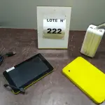 02 TABLETS CCE AMARELO E 01 BATERIA PORTATIL. (NO ESTADO, NÃO SABEMOS SE FUNCIONA. LEILÃO NÃO TEM GARANTIA E NEM DEVOLUÇÃO, SUJEITO A POSSÍVEIS AVARIAS VISÍVEIS/OCULTAS E/OU AUSÊNCIA DE COMPONENTES)