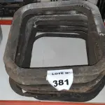 06 AROS DE TAMPA DE BUEIRO. (NO ESTADO) ATENÇÃO! FAZER A VISITAÇÃO ANTES DE ARREMATAR, NÃO SABEMOS SE FUNCIONA, LEILÃO NÃO TEM GARANTIA E NEM DEVOLUÇÃO, SUJEITO A POSSÍVEIS AVARIAS VISÍVEIS/OCULTAS E/OU AUSÊNCIA DE COMPONENTES.