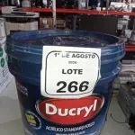 01 BALDE DE TINTA ACRÍLICA NA COR CÉU VERÃO FOSCO DE 18L MARCA DUCRYL. (NO ESTADO) ATENÇÃO! FAZER A VISITAÇÃO ANTES DE ARREMATAR, NÃO SABEMOS SE FUNCIONA, LEILÃO NÃO TEM GARANTIA E NEM DEVOLUÇÃO, SUJEITO A POSSÍVEIS AVARIAS VISÍVEIS/OCULTAS E/OU AUSÊNCIA DE COMPONENTES.