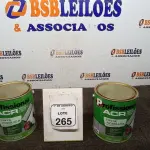 02 LATAS DE TINTA ACRÍLICA DE 3,6L NA COR LUAR DO SERTÃO FOSCO MARCA PROFISSIONAL ACR. (NO ESTADO) ATENÇÃO! FAZER A VISITAÇÃO ANTES DE ARREMATAR, NÃO SABEMOS SE FUNCIONA, LEILÃO NÃO TEM GARANTIA E NEM DEVOLUÇÃO, SUJEITO A POSSÍVEIS AVARIAS VISÍVEIS/OCULTAS E/OU AUSÊNCIA DE COMPONENTES.
