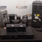 01 HOME THEATER MARCA PHILCO, 08 CAIXAS DE SOM, 01 AMPLIFICADOR E 01 APARELHO DE SOM COM 02 CAIXAS. (NO ESTADO) ATENÇÃO! FAZER A VISITAÇÃO ANTES DE ARREMATAR, NÃO SABEMOS SE FUNCIONA, LEILÃO NÃO TEM GARANTIA E NEM DEVOLUÇÃO, SUJEITO A POSSÍVEIS AVARIAS VISÍVEIS/OCULTAS E/OU AUSÊNCIA DE COMPONENTES.
