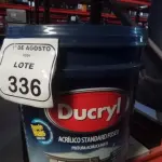 01 BALDE DE TINTA ACRÍLICA NA COR ROSA NUDE DE 18L MARCA DUCRYL. (NO ESTADO) ATENÇÃO! FAZER A VISITAÇÃO ANTES DE ARREMATAR, NÃO SABEMOS SE FUNCIONA, LEILÃO NÃO TEM GARANTIA E NEM DEVOLUÇÃO, SUJEITO A POSSÍVEIS AVARIAS VISÍVEIS/OCULTAS E/OU AUSÊNCIA DE COMPONENTES.