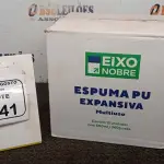 01 CAIXA COM 12 ESPUMAS PU EXPANSIVA DE 500ML CADA MARCA EIXO NOBRE. (NO ESTADO) ATENÇÃO! FAZER A VISITAÇÃO ANTES DE ARREMATAR, NÃO SABEMOS SE FUNCIONA, LEILÃO NÃO TEM GARANTIA E NEM DEVOLUÇÃO, SUJEITO A POSSÍVEIS AVARIAS VISÍVEIS/OCULTAS E/OU AUSÊNCIA DE COMPONENTES.