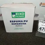 01 CAIXA COM 12 ESPUMAS PU EXPANSIVA DE 500ML CADA MARCA EIXO NOBRE. (NO ESTADO) ATENÇÃO! FAZER A VISITAÇÃO ANTES DE ARREMATAR, NÃO SABEMOS SE FUNCIONA, LEILÃO NÃO TEM GARANTIA E NEM DEVOLUÇÃO, SUJEITO A POSSÍVEIS AVARIAS VISÍVEIS/OCULTAS E/OU AUSÊNCIA DE COMPONENTES.