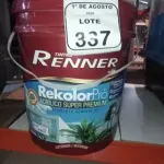 01 BALDE DE TINTA DE ACRÍLICA SUPER PREMIUM 16L NA COR BASE INTENSA SEMI BRILHO MARCA RENNER.  (NO ESTADO) ATENÇÃO! FAZER A VISITAÇÃO ANTES DE ARREMATAR, NÃO SABEMOS SE FUNCIONA, LEILÃO NÃO TEM GARANTIA E NEM DEVOLUÇÃO, SUJEITO A POSSÍVEIS AVARIAS VISÍVEIS/OCULTAS E/OU AUSÊNCIA DE COMPONENTES.