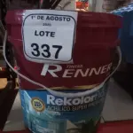 01 BALDE DE TINTA DE ACRÍLICA SUPER PREMIUM 16L NA COR BASE INTENSA SEMI BRILHO MARCA RENNER.  (NO ESTADO) ATENÇÃO! FAZER A VISITAÇÃO ANTES DE ARREMATAR, NÃO SABEMOS SE FUNCIONA, LEILÃO NÃO TEM GARANTIA E NEM DEVOLUÇÃO, SUJEITO A POSSÍVEIS AVARIAS VISÍVEIS/OCULTAS E/OU AUSÊNCIA DE COMPONENTES.